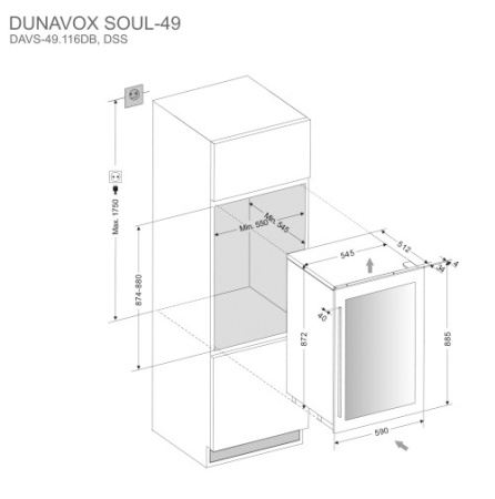 Винный шкаф Dunavox DAVG-49.116DSS.TO